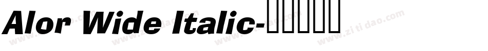 Alor Wide Italic字体转换